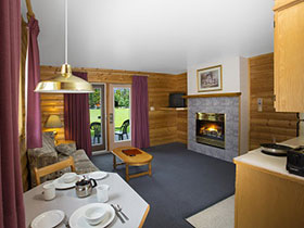 Deluxe log chalet for 2 persons